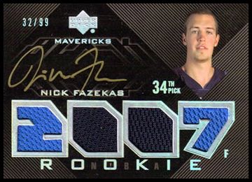 2007-08 UD Black 88 Nick Fazekas